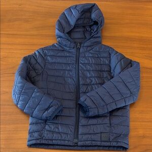 GAP KIDS- Navy Hooded Quilted Puffer Jacket. Size XS